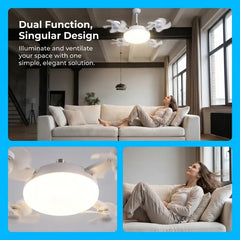 💥 55% OFF | Last Day ⏰ 🌬️ 2-in-1 Silent Ceiling Fan Light – Remote Control LED Fan with Foldable Blades & Timer 💡