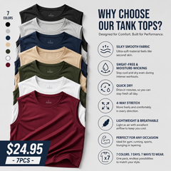 🔥Special Sale🔥Men's Athletic Breathable Sleeveless Workout Tank Top-7 Pcs-$24.95