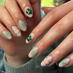 Cyflymder Golden 3D Rose Yellow Halo Dyeing Flower Pearlescent Nail Art Fashion False Nails Detachable Finished Fake Nails Press on Nails