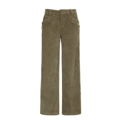 Cyflymder Casual Amercian Vinateg Autumn Winter Ccorduroy Pants Y2k Aesthetic Fashion All Match Trousers Harajuku Punk Rivet Nail Pants