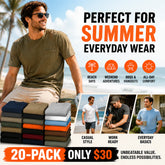 ⭐ Heavyweight Cotton Work T-Shirts 20-Pack Value Bundle