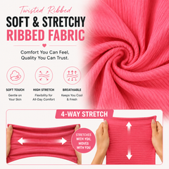 Twisted Ribbed Lounge Set – Soft Stretch Two Piece Outfit for Women