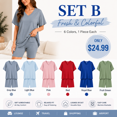 Effortless Summer Lounge Set Oversized Tee + Biker Shorts