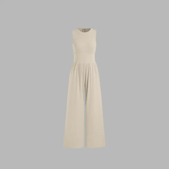 Soft & Stretchy Sleeveless Wide Leg Jumpsuit with Pockets