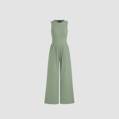 Soft & Stretchy Sleeveless Wide Leg Jumpsuit with Pockets
