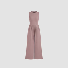 Soft & Stretchy Sleeveless Wide Leg Jumpsuit with Pockets