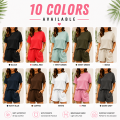 Twisted Ribbed Lounge Set – Soft Stretch Two Piece Outfit for Women