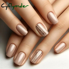 Cyflymder 24Pcs Mid-length Ballet False Nails Red Love Pattern Design Press on Nails Simple Wearable Finished Coffin Fake Nail Tips