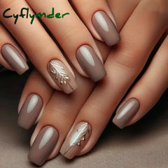 Cyflymder 24Pcs Mid-length Ballet False Nails Red Love Pattern Design Press on Nails Simple Wearable Finished Coffin Fake Nail Tips