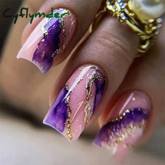 Cyflymder 24Pcs Mid-length Ballet False Nails Red Love Pattern Design Press on Nails Simple Wearable Finished Coffin Fake Nail Tips