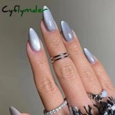 Cyflymder 24pcs Removable Cat Eye Almond Nails, Press On Nails, Y2K Nails. press nail full cover nail, fake nail, by woman & girl y2k