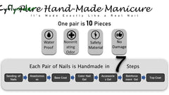 Cyflymder Handmade Y2k Press on Nails Short Korean Cat Eye Reusable Adhesive False Nails with Charm Artifical Nail Tips Stick on Nail Art