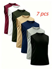 🔥Special Sale🔥Men's Athletic Breathable Sleeveless Workout Tank Top-7 Pcs-$24.95