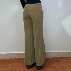 Cyflymder  Casual Amercian Vinateg Autumn Winter Ccorduroy Pants Y2k Aesthetic Fashion All Match Trousers Harajuku Punk Rivet Nail Pants