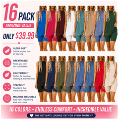 Women's Sleeveless Lounge Set – Soft & Comfy 2-Piece Outfit