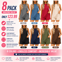 Women's Sleeveless Lounge Set – Soft & Comfy 2-Piece Outfit